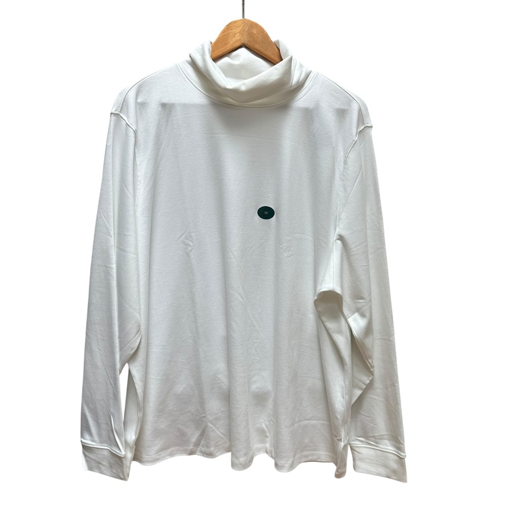NWT LL Bean Interlock Turtleneck Top‎ Base Layer White Casual Outdoor Preppy 3X